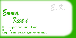 emma kuti business card